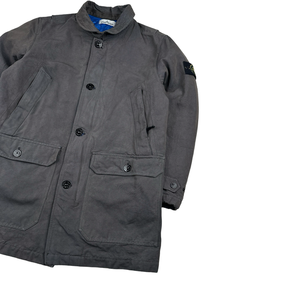 Stone Island 2015 Panama HT Dark Grey Trench Coat - Large