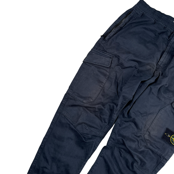Stone Island 2020 Navy RE-T Cargo Trousers - 34"