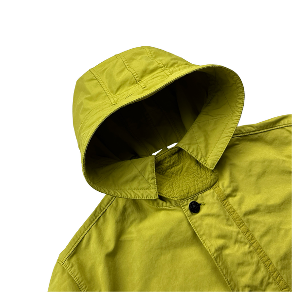 Stone Island Yellow David TC Garment Dyed Parka Jacket - Large