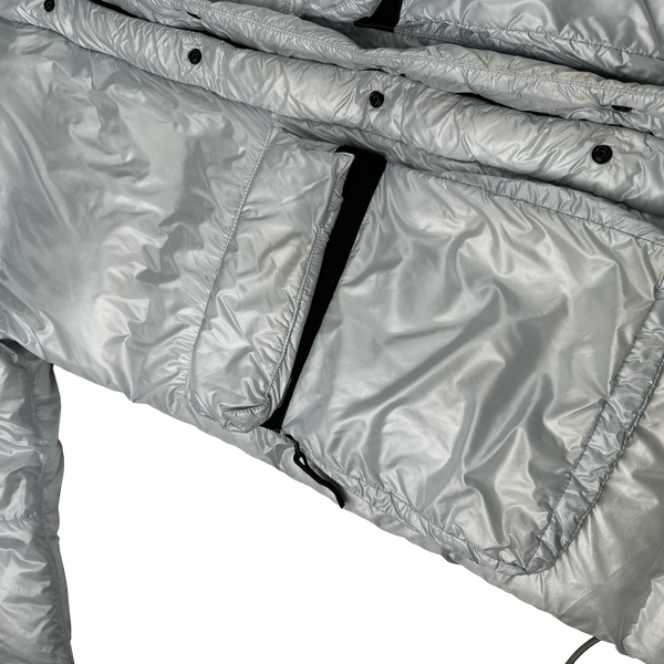 Stone Island 2018 White Pertex Quantum Y Down Long Puffer - Large