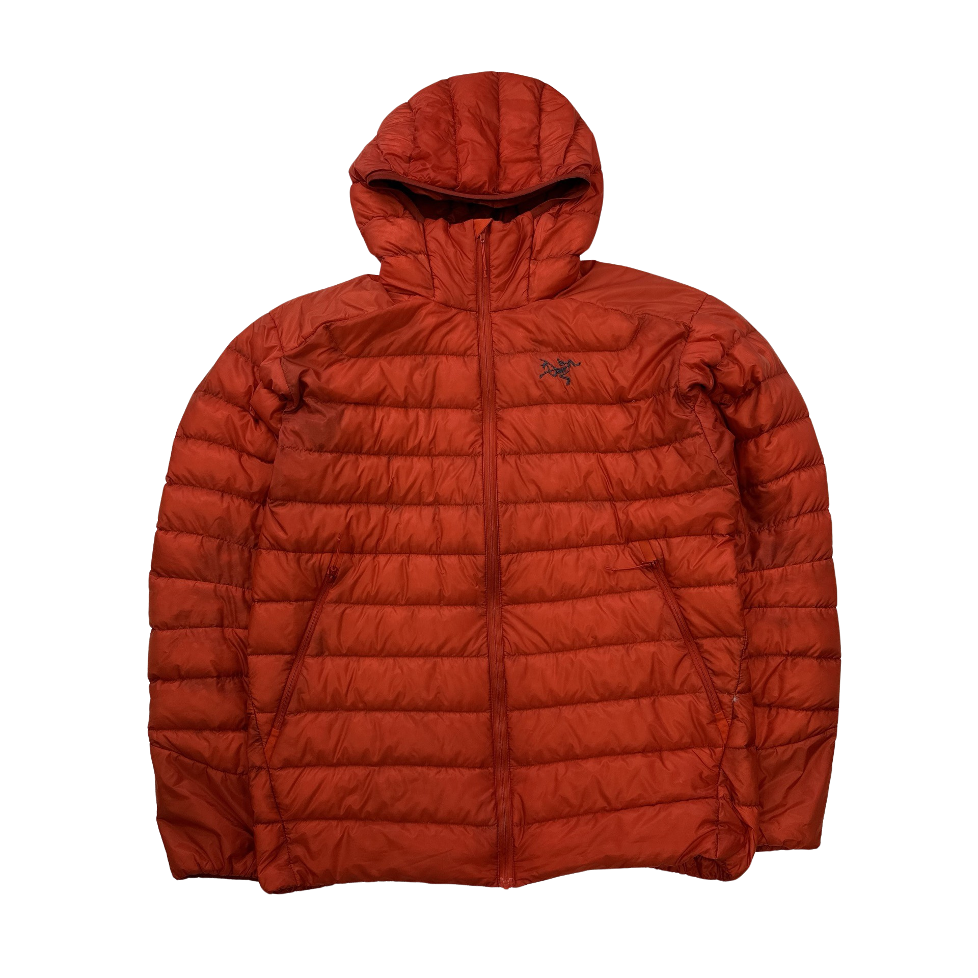 Arcteryx Red Down Filled Zipped Hooded Puffer - Medium – Mat's Island
