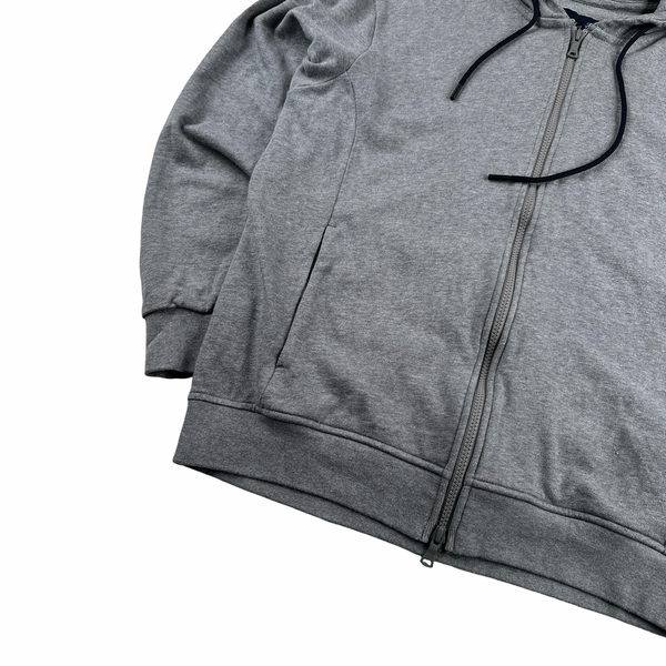 Paul And Shark Grey Zip Up Hooded Jumper - Medium