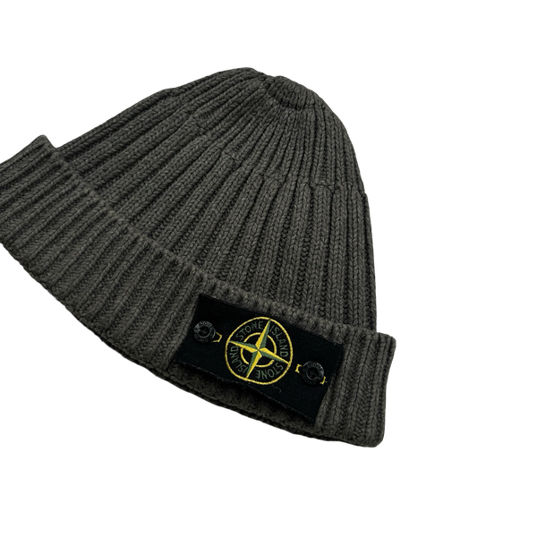Stone Island 2011 Grey Ribbed Wool Beanie