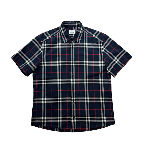Burberry Nova Check Button Up Short Sleeve Shirt - Medium