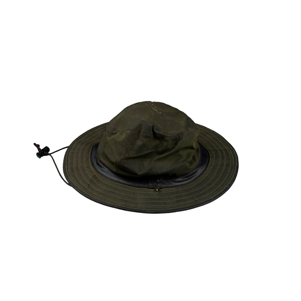 Barbour Waxed Green Bucket Hat - Medium