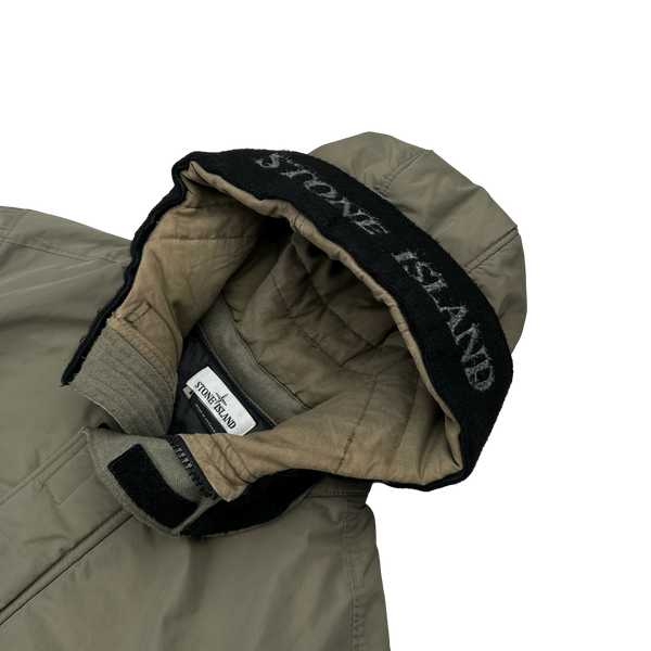 Stone Island 2018 Khaki Micro Reps Primaloft Parka Long Jacket - Large