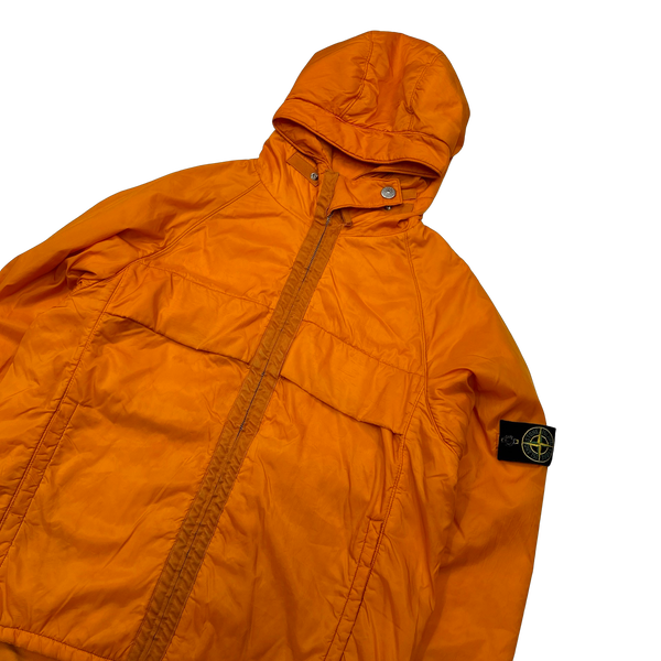 Stone Island 2000s Orange Fleece Lined Vintage Jacket - Small