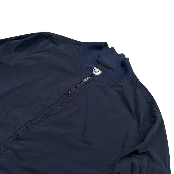 CP Company Navy Nycra Stretch Lightweight Bomber Jacket - Large