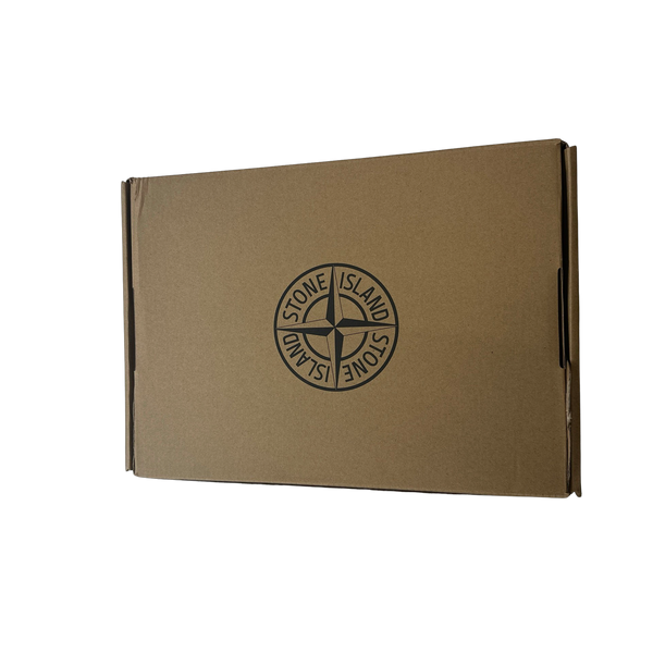 Stone Island White Compass Splatter Trainers - UK 8