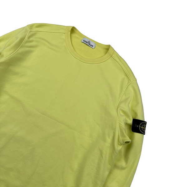 Stone Island 2019 Yellow Cotton Crewneck Jumper - XXL