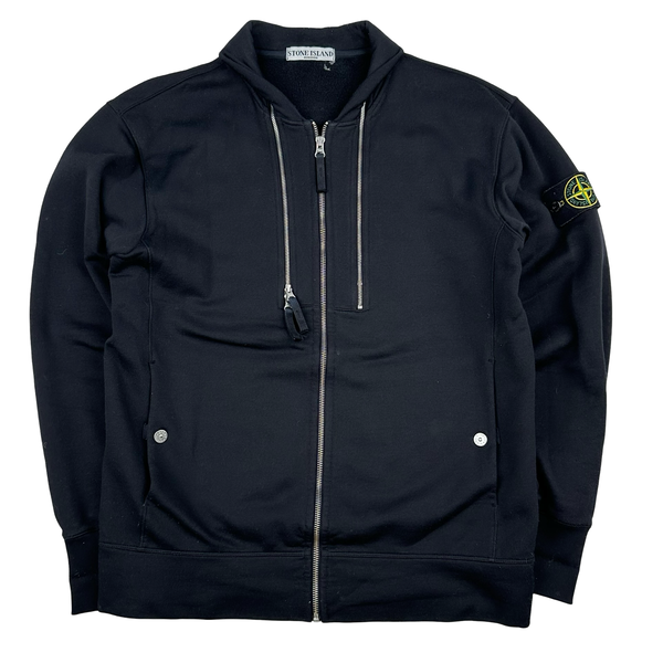 Stone Island 2010 Zipped Black Jumper - Medium