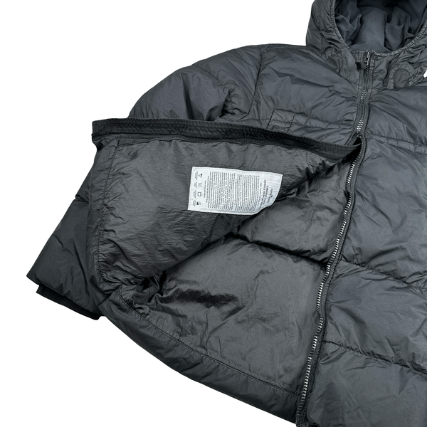 Stone Island 2020 Black Crinkle Reps Puffer Jacket - XL