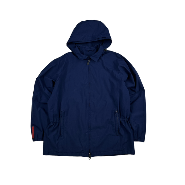 Prada Navy Nylon Red Tab Goretex Jacket - XXL