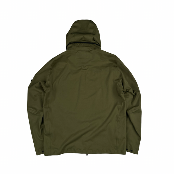 Stone Island 2017 Green Light Soft Shell Check Grid Jacket - Large