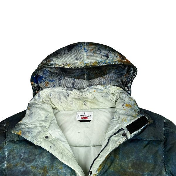 Stone Island x Supreme Paintball Camo Crinkle Reps Puffer Jacket - XL