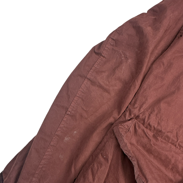 CP Company 50 Fili Maroon Multi pocket Goggle Jacket - Small