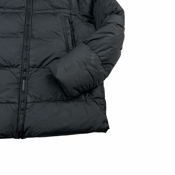 Stone Island 2020 Black Crinkle Reps Puffer Jacket - XL