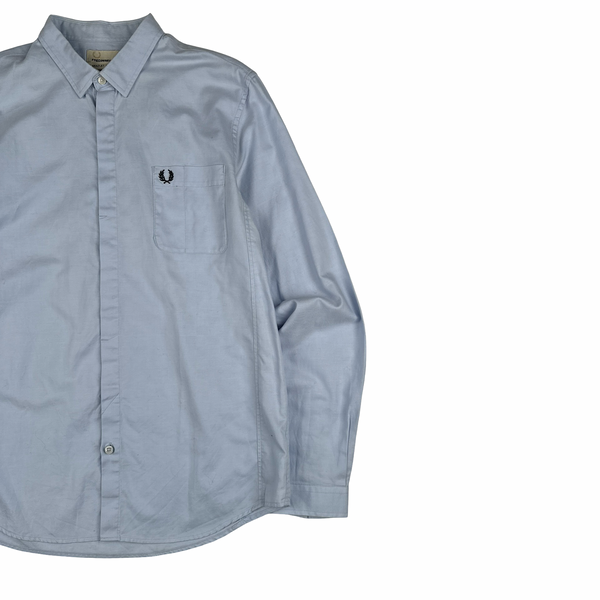 Fred Perry Bradley Wiggins Blue Buttoned Shirt - Large