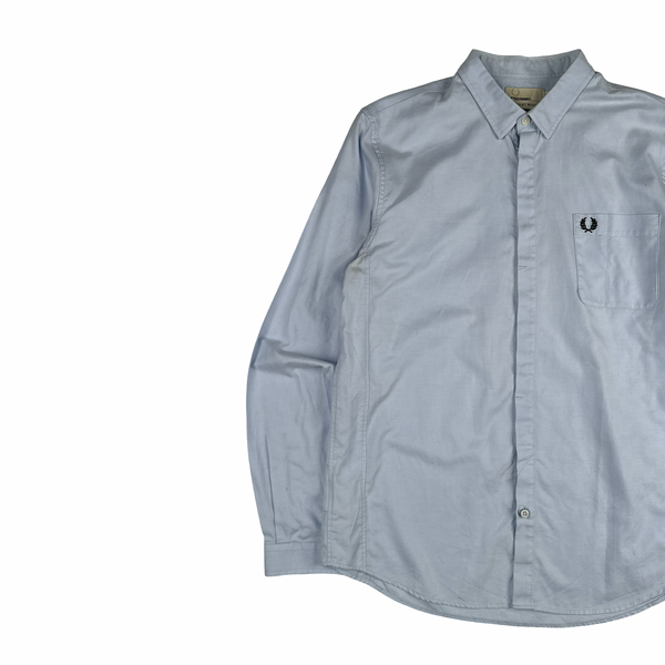 Fred Perry Bradley Wiggins Blue Buttoned Shirt - Large
