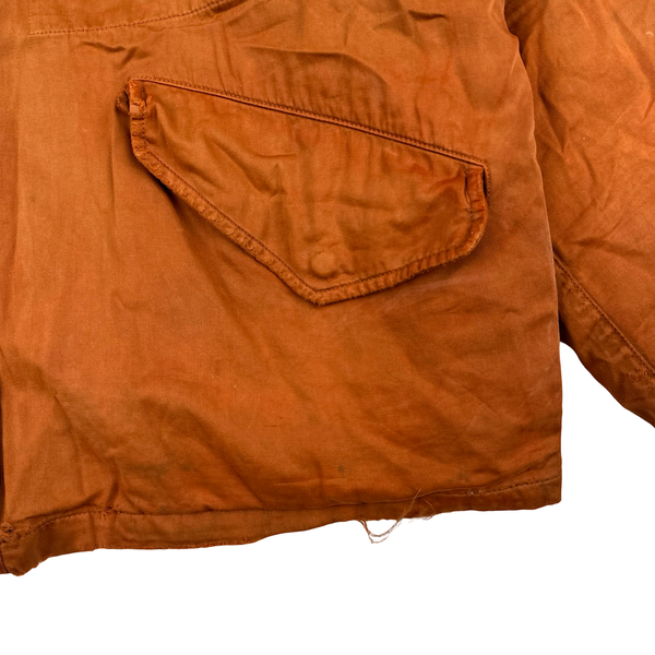 Stone Island 1994 Orange Raso Gommato Multipocket Jacket - Medium