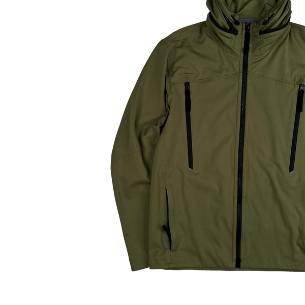 Stone Island 2017 Green Light Soft Shell Check Grid Jacket - Large