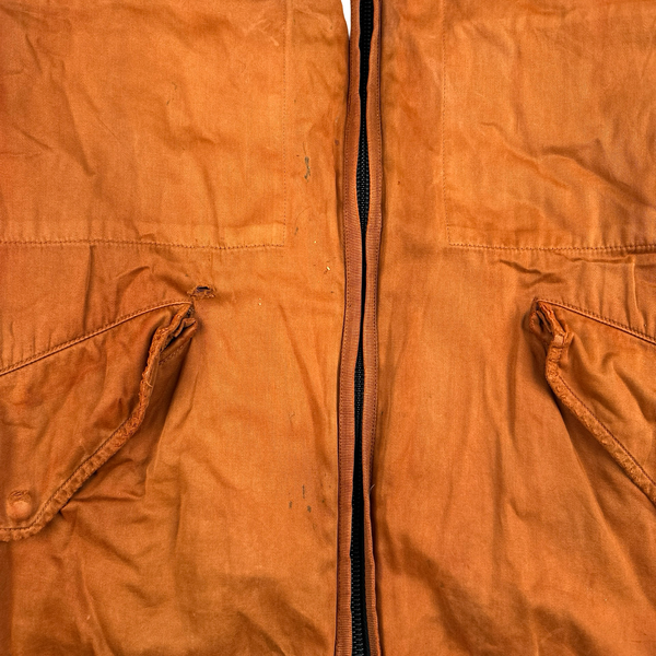 Stone Island 1994 Orange Raso Gommato Multipocket Jacket - Medium