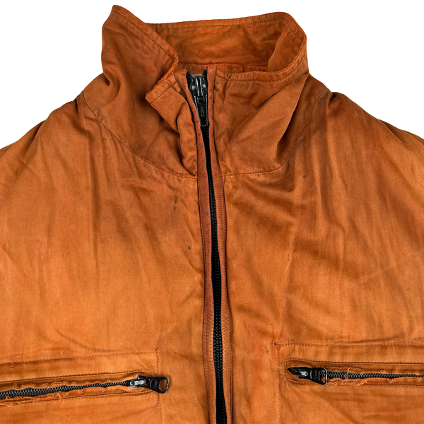 Stone Island 1994 Orange Raso Gommato Multipocket Jacket - Medium