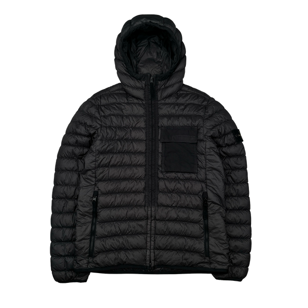 Stone Island 2018 Charcoal Micro Yarn Down Puffer Jacket - Medium