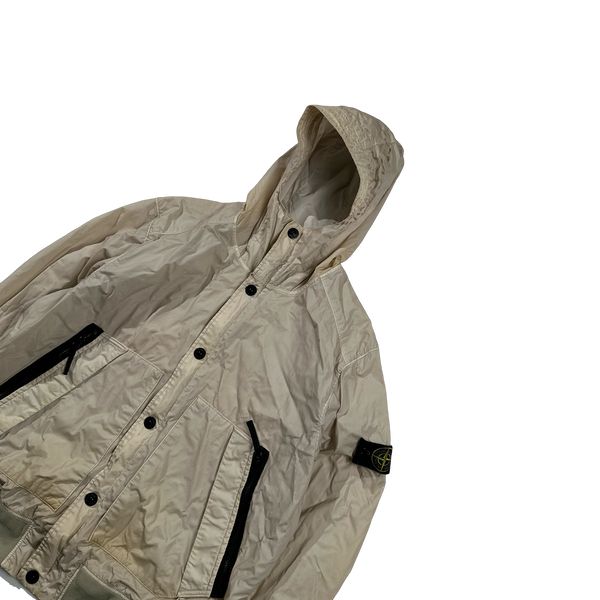 Stone Island 2014 Cream Mussola Gommata Lightweight Jacket - XXL