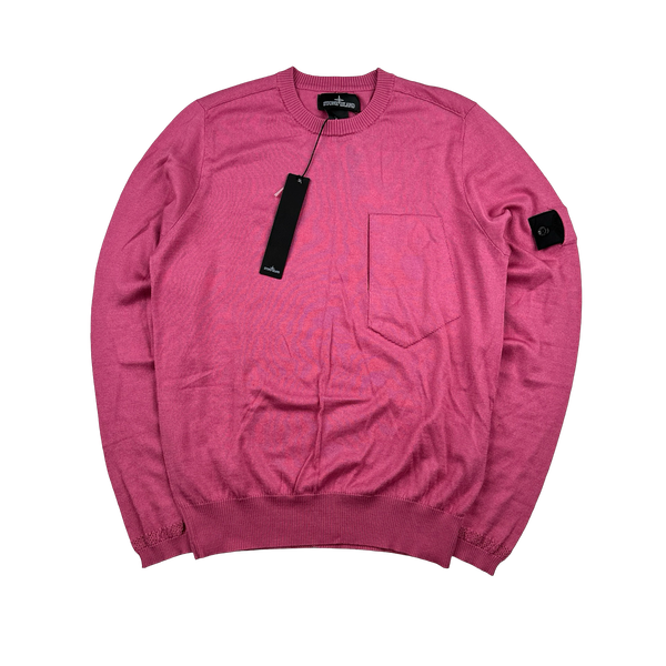 Stone Island 2018 Pink Shadow Project Knitted Crewneck - Small