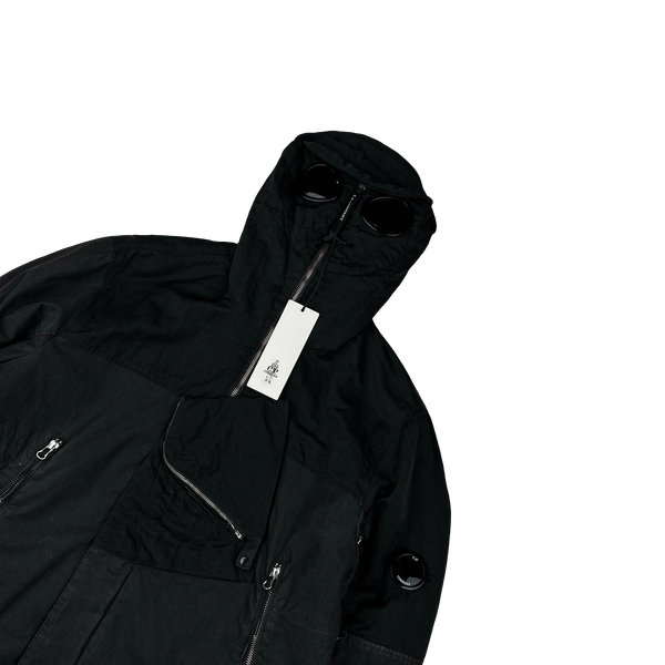 CP Company Black 50 Fili Quilted Explorer Cargo Jacket - Large
