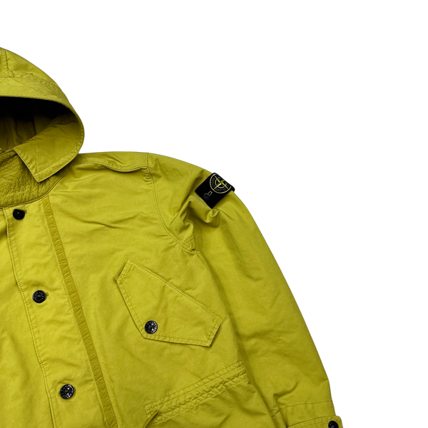 Stone Island Yellow David TC Garment Dyed Parka Jacket - Medium