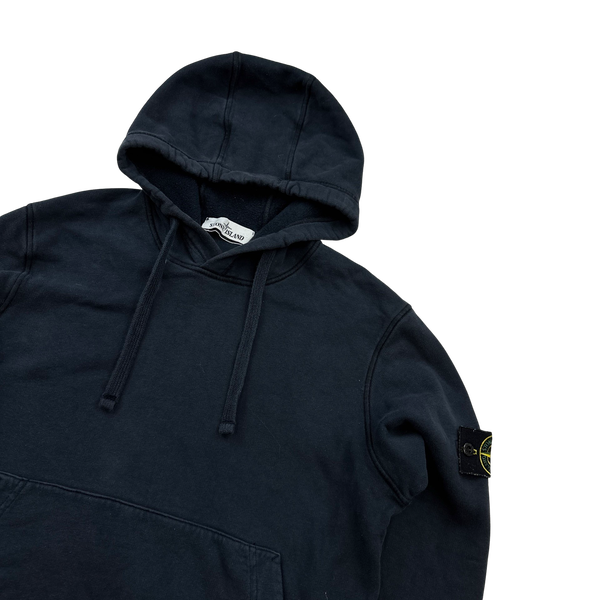 Stone Island 2021 Navy Pullover Cotton Hoodie - Small