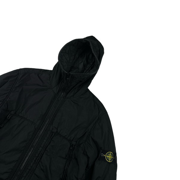 Stone Island 2019 Black Crinkle Reps NY Jacket - XL