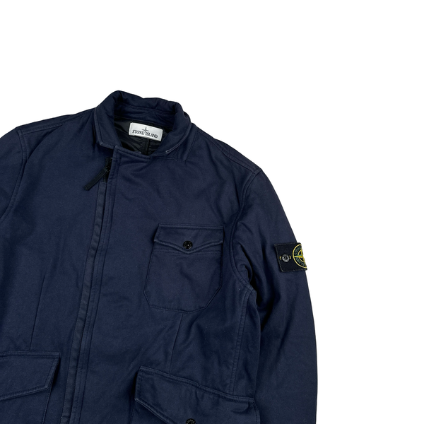 Stone Island 2016 Navy Quilted Multi Pocket Overshirt Jacket - Large