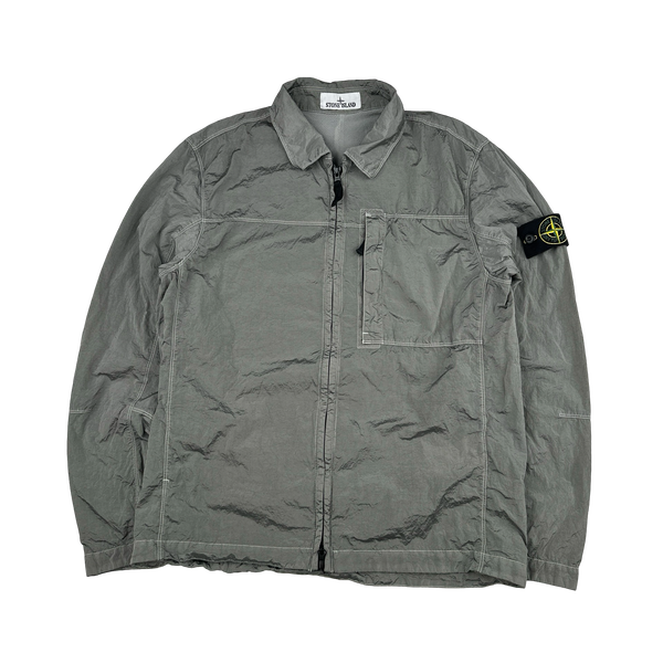 Stone Island 2024 Silver Nylon Metal Overshirt - Medium