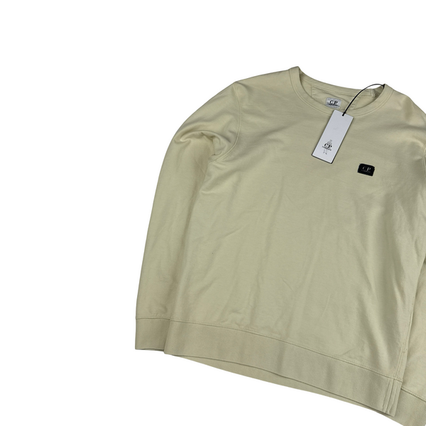 CP Company Yellow Cotton Spellout Crewneck - Medium