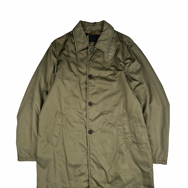 Prada Beige Nylon Padded Rain Jacket - Medium