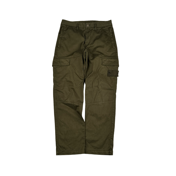 Stone Island 2021 Khaki Ghost Regular Fit Cargo Trousers - 30"