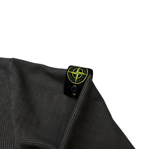 90s 80s Y2k Stone Island Wool Green Sweater Embroided Logo