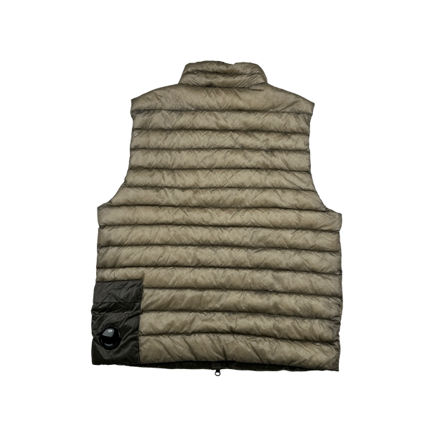 CP Company Tan DD Shell Down Filled Lens Viewer Gilet - Medium