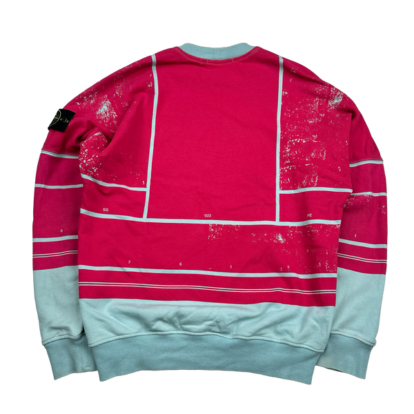 Stone Island Graphic Printed Compass Pullover Jumper - Small