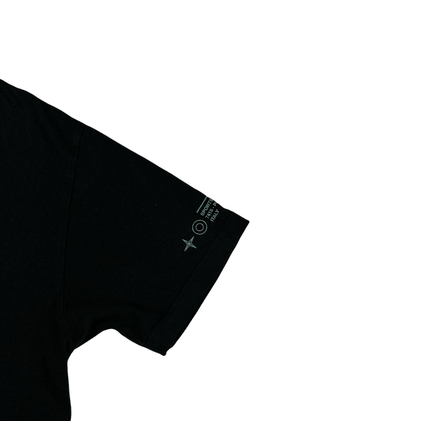 Stone Island 2021 Navy Cotton Graphic T Shirt - Large
