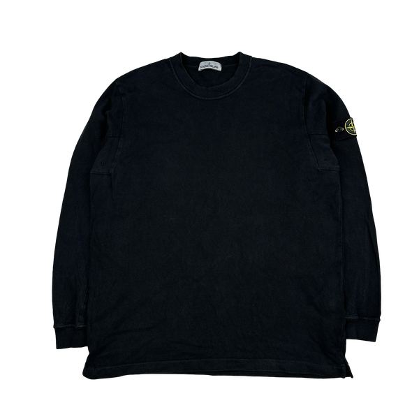 Stone Island 2014 Black Thick Cotton Crewneck Jumper - 3XL