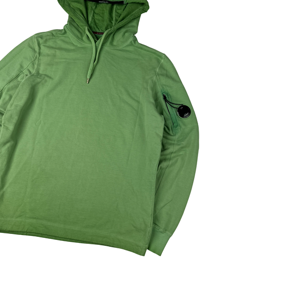 CP Company Green Lens Viewer ReColour Hooded Jumper - Large