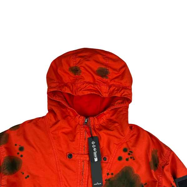 Stone Island 2023 Hand Colouring Orange David TC Micropile Smock - Medium