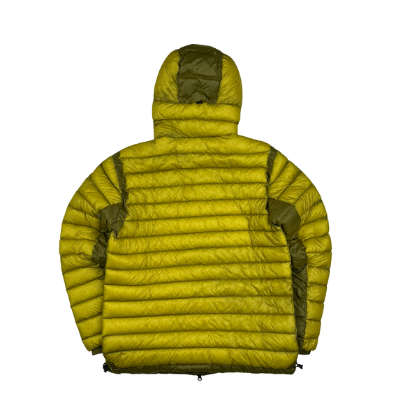CP Company Yellow Down Filled DD Shell Goggle Puffer Jacket - Large