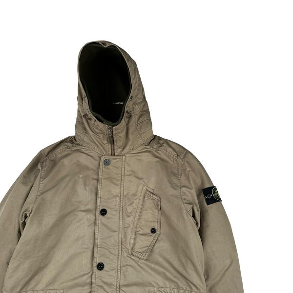 Stone Island 2013 Beige David TC Thick Lined Fishtail Duffle Jacket - Medium