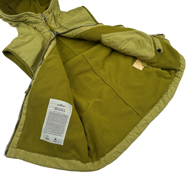 Stone Island 2021 Mustard David Light - TC With Micropile Hooded Gilet - Small