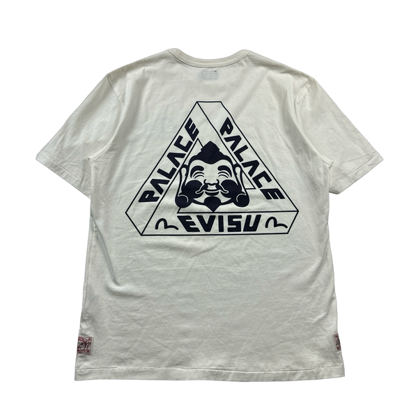 Palace X Evisu White T Shirt - Large